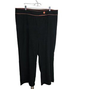 Courtenay Stretch Microfiber Black Wide Leg Pants Size 20W